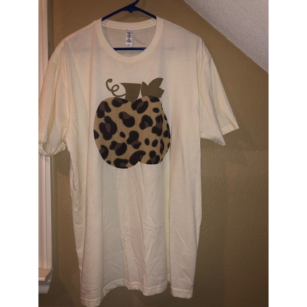 Next Level Leopard Print Pumpkin Tee